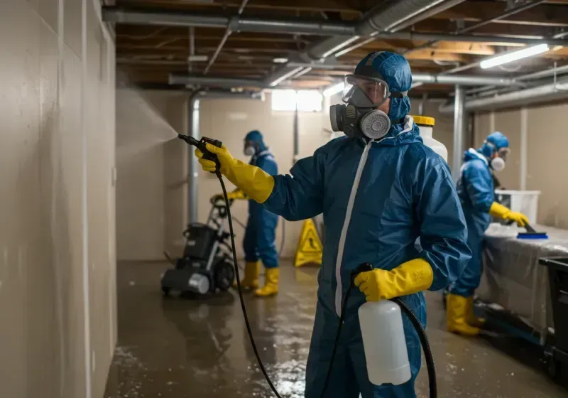 Basement Sanitization and Antimicrobial Treatment process in Fulda, MN