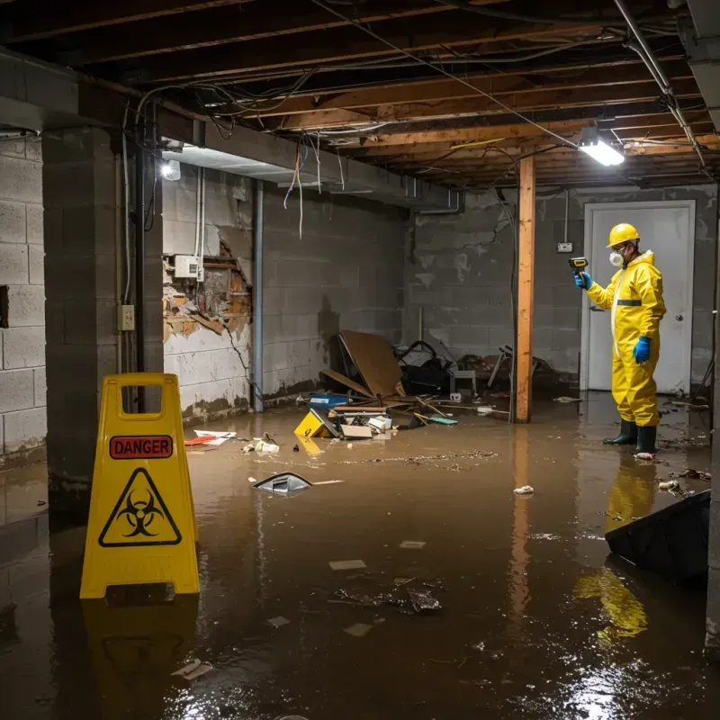 Flooded Basement Electrical Hazard in Fulda, MN Property